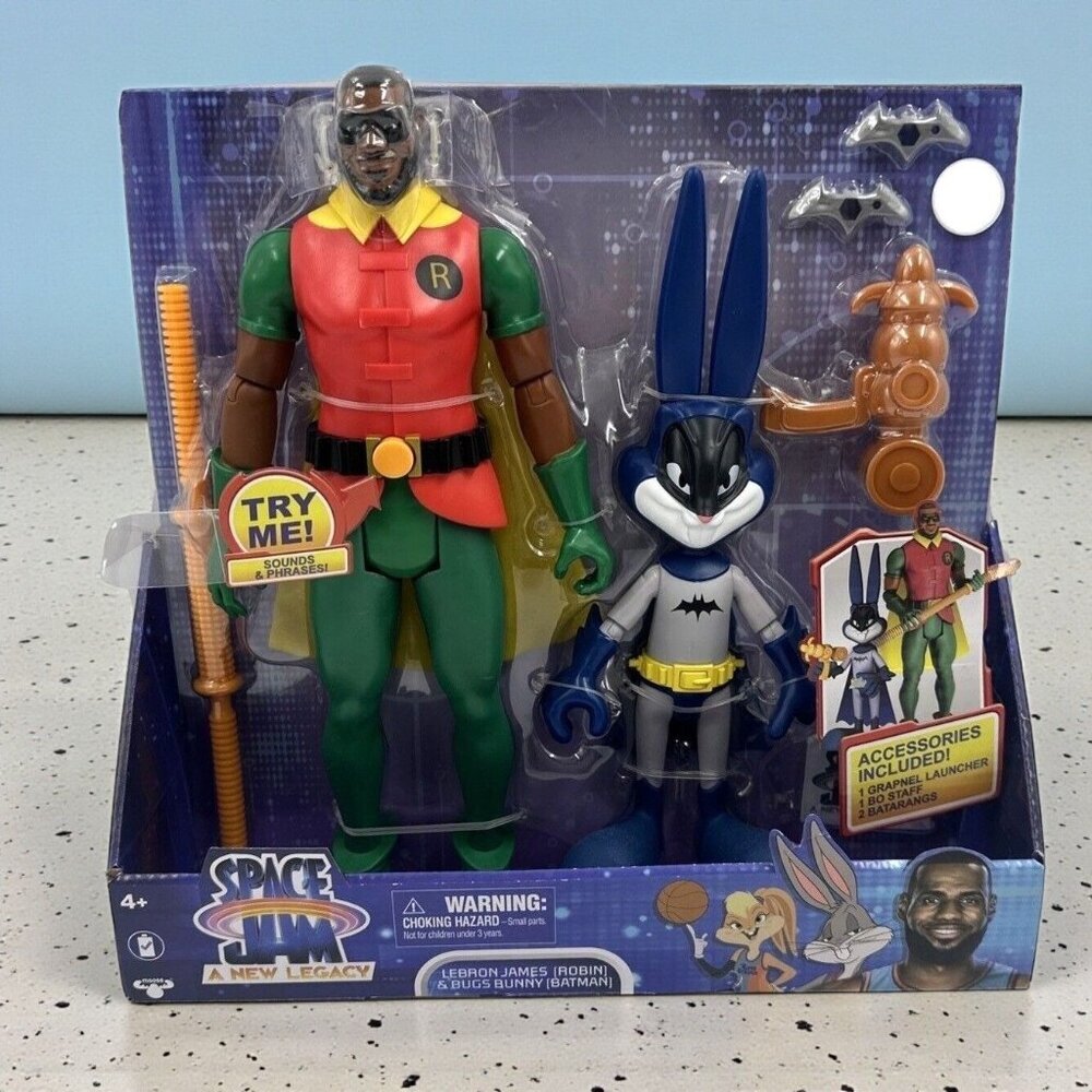 Space Jam New Legacy LeBron James Talking Robin Bugs Bunny Batman Sounds NEW